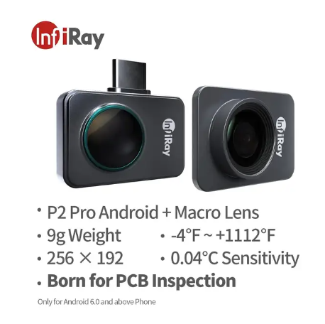 Infiray P2 Pro Macro Lens - Infiray P2 Pro กล้องตรวจจับความร้อนด้วยอินฟราเรด, กล้องความร้อนในพื้นทดสอบอุตสาหกรรมท่อความร้อนอุณหภูมิความร้อน