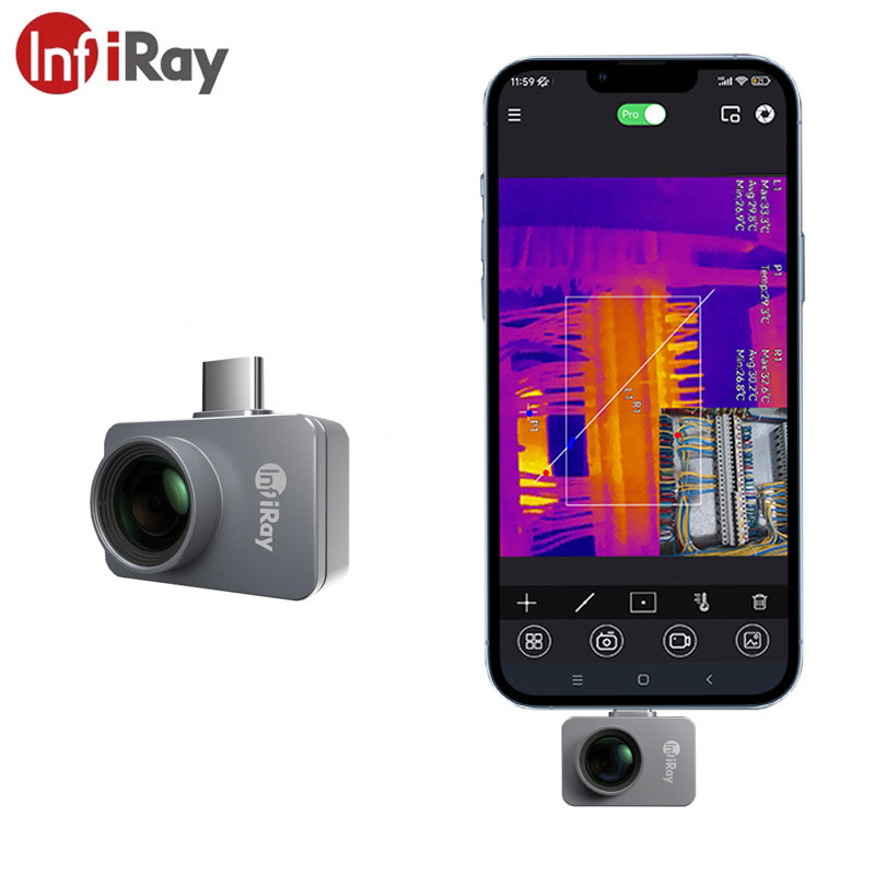 Infiray P2 Pro Macro Lens - กล้องถ่ายภาพความร้อน Infiray P2 PRO 256x192 พร้อมเลนส์มาโครสำหรับการมองเห็นในเวลากลางคืนและการทดสอบสำหรับไอโอเอส