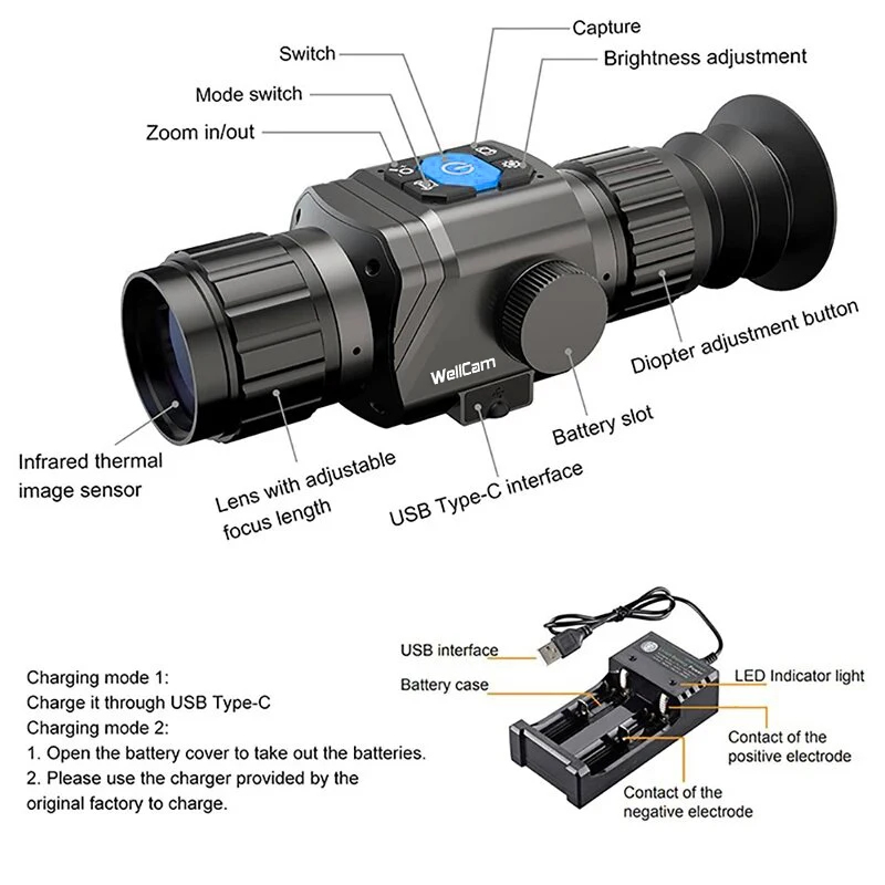 กล้องส่องทางไกลตรวจจับความร้อน - Thermal Scope Night Vision Monocular บทวิจารณ์และราคา