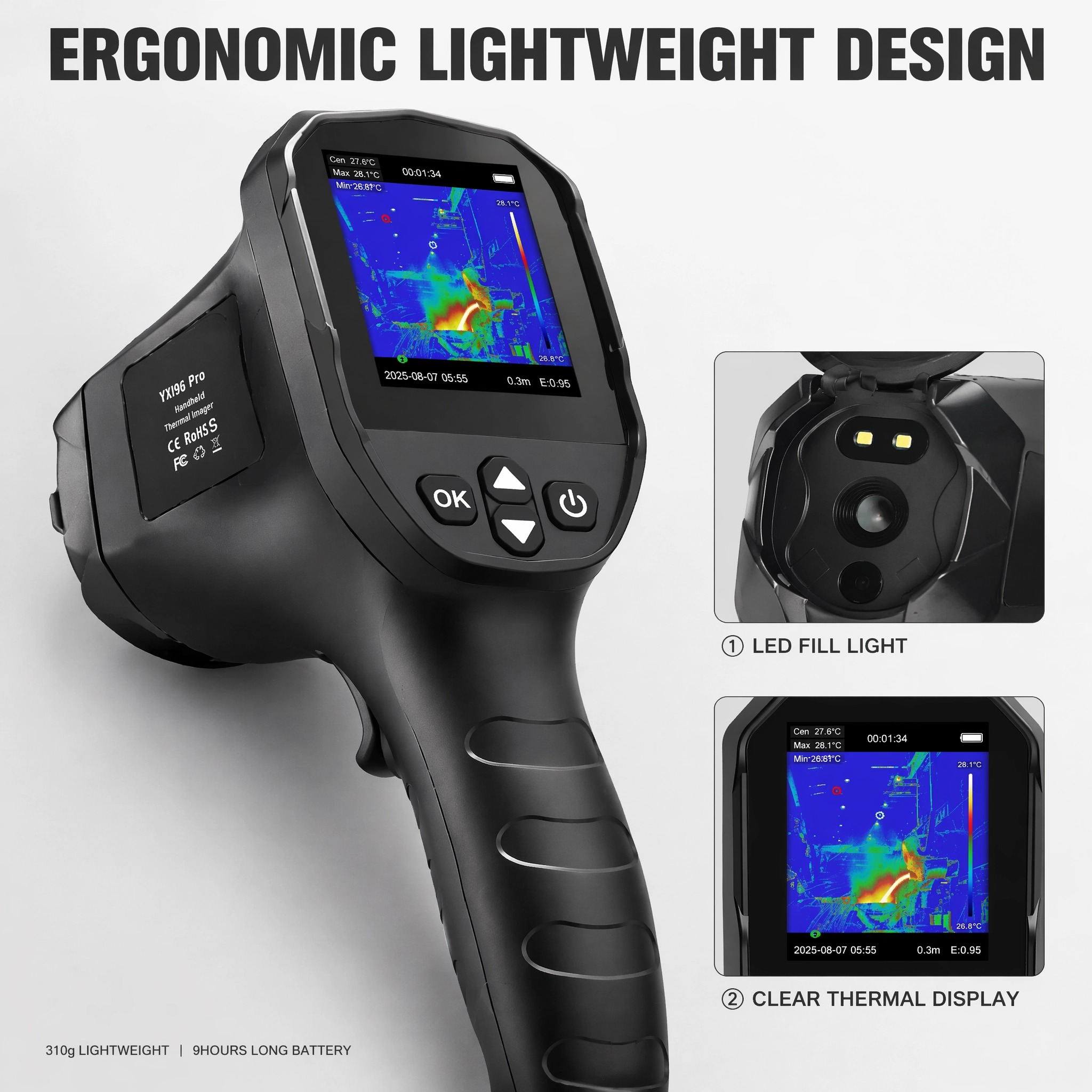 กล้องถ่ายภาพความร้อนแบบพกพา HP - Nf 521 Thermal Imaging Camera บทวิจารณ์และราคา