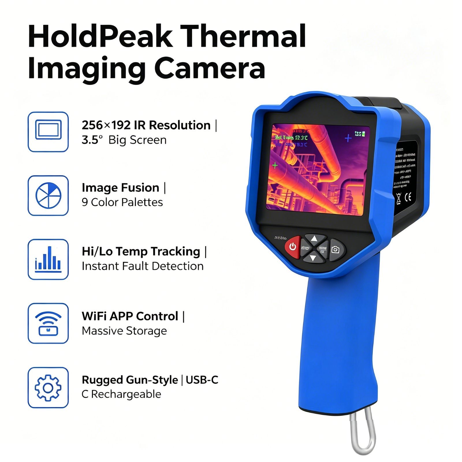 กล้องถ่ายภาพความร้อน HoldPeak  - Thermal Imaging Camera 256X192 บทวิจารณ์และราคา